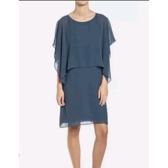 Eileen Fisher Shift Dress Silk Georgette Crepe Colorblock Plus Sz 3XL Women Euc - Picture 1 of 5